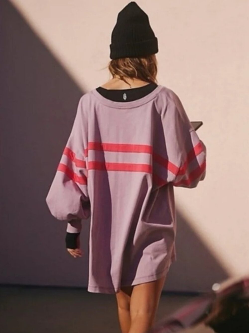 NWOT Free People Post Up Layer Top Purple size- MEDIUM - Picture 3 of 5